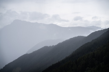 Gray Dark Mountain Landscape