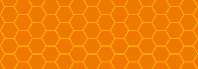 Honeycomb pattern. Seamless geometric hive background. Abstract yellow, orange beehive raster background. Funny vector bee honey shapes sign. Amber color