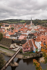 A view of Cesky Krumlov in Czechia, Central Europe