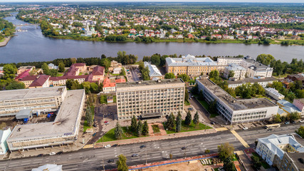 City central District of Tver in Tver Oblast, Russia at confluence of Volga and Tvertsa Rivers....