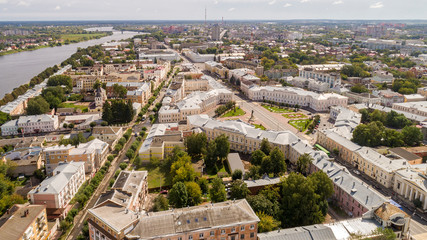 City central District of Tver in Tver Oblast, Russia at confluence of Volga and Tvertsa Rivers....