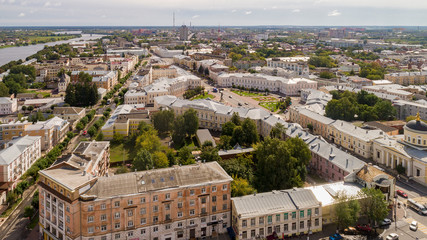 City central District of Tver in Tver Oblast, Russia at confluence of Volga and Tvertsa Rivers....