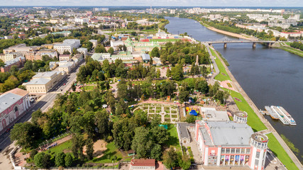 City central District of Tver in Tver Oblast, Russia at confluence of Volga and Tvertsa Rivers....