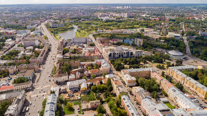 City central District of Tver in Tver Oblast, Russia at confluence of Volga and Tvertsa Rivers....