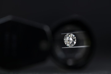 Luxury Diamond Brilliance Through Loupe