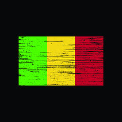 Mali Grunge Distress Country Flag Vector