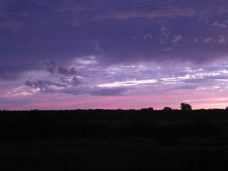 Coucher de soleil sur les marais