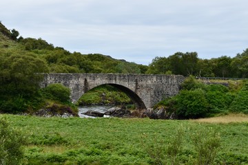 Fototapeta na wymiar Laxford bridge in Highlands Scotland