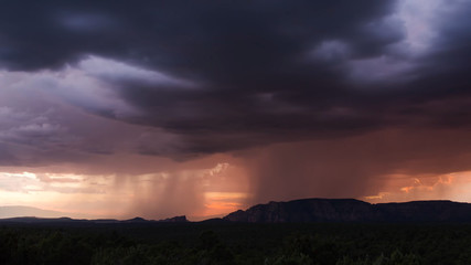 sunset in the mountains