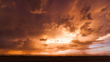 sunset in the clouds