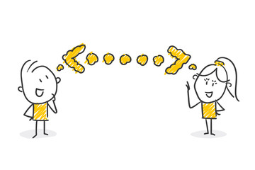 Strichfiguren / Strichmännchen: Abstandsregel, Social Distancing. (Nr. 518)	