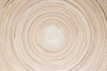 Round plate made of pressed bamboo