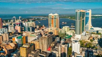 aerial view of the haven of peace, city of Dar es Salaam