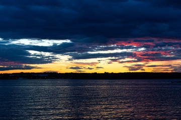 Naklejka premium the evening sunset