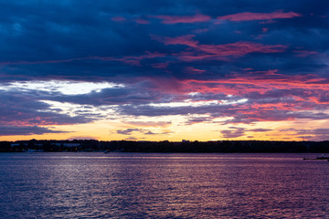 sunset after a thunderstorm