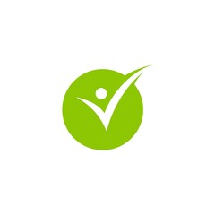 people check healthy logo icon vector