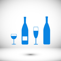 Bottles and glasses icon