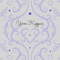 Vector illustration on the theme of Yom Kippur holiday.