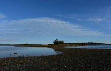 Low Tide Land Bridge to Little French Island