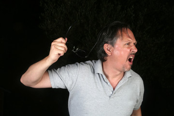 angry man screaming