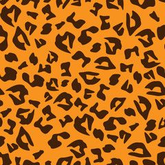 Seamless pattern created by several objects set to leopard pattern
