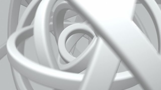 3d abstract rings rotating harmonically a music and technology concept