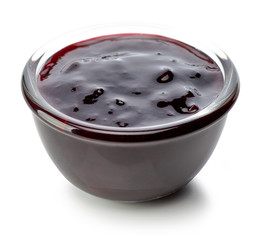 bowl of black currant jam