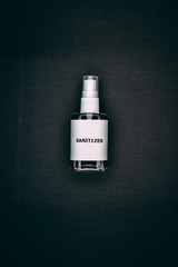 a small bottle  of  sanitizer  