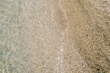 Fototapeta na wymiar Sea beach with white coarse sand.