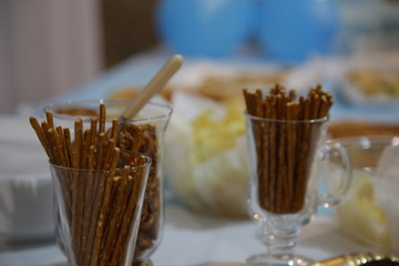 close up of pretzels at a private party