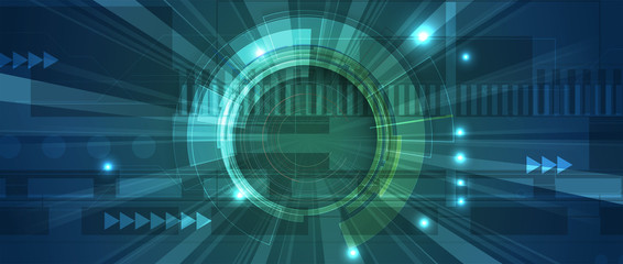 Quantum processing. Deep learning artificial intelligence. Future new technology  for business or science presentation