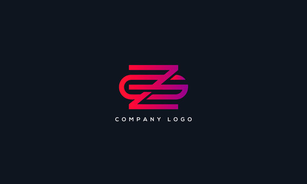 Alphabet letter icon logo GZ, ZG.