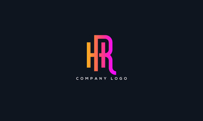 Alphabet letter icon logo HR.