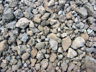medium pebbles close-up view