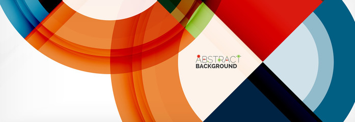 Obraz premium Round shapes, triangles and circles. Modern abstract background