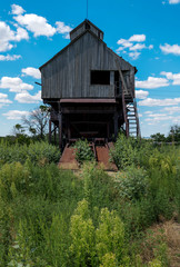 Old abandoned grain elevator in Rostov region, Russia