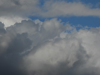 Over and above the puffy clouds