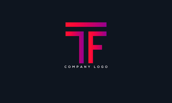 Alphabet letter icon logo TF, FT