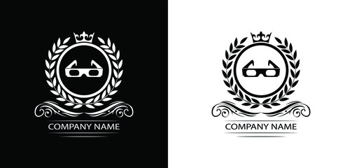 cinema logo template luxury royal vector movie cinema company  decorative emblem with crown  
