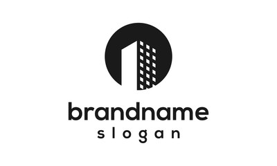 Modern building logo design vector
