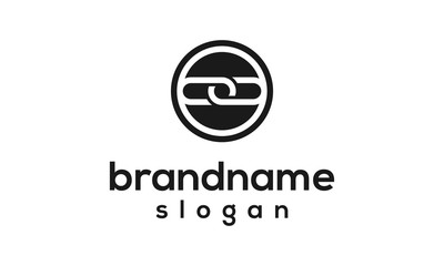 simple chain logo design vector