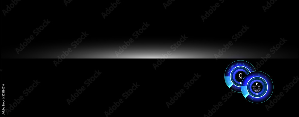Poster virtual graphical interface ui hud autoscann. futuristic user interface. hud ui. abstract virtual gr