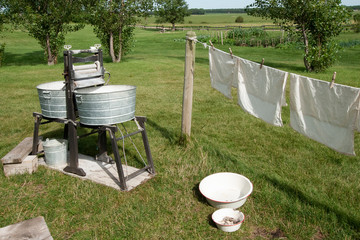 Wash Day on the Farm