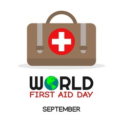 Fototapeta premium World First Aid Day Vector Illustration