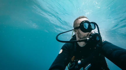Scuba diver in the sea