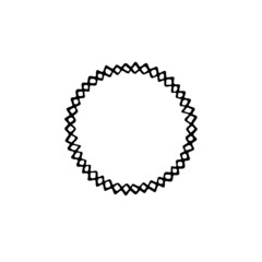 black and white circle