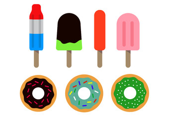 Popcicles and donuts set
