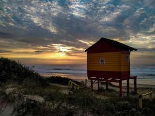 sunset on the beach