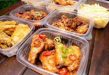 Peruvian grilled chicken, grilled wings, braoster and native potatoes