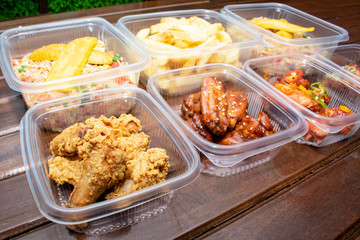 Peruvian grilled chicken, grilled wings, braoster and native potatoes